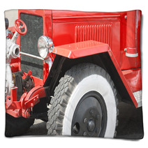 Red Vintage Fire Truck Blankets 27281959