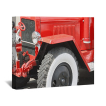Red Vintage Fire Truck Wall Art 27281959
