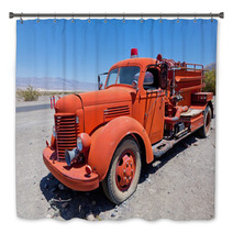 Red Vintage Firefigther's Truck Bath Decor 34576014