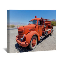 Red Vintage Firefigther's Truck Wall Art 34576014