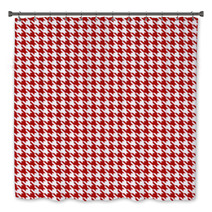 Red-white Houndstooth Background -seamless Bath Decor 61174196