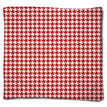 Red-white Houndstooth Background -seamless Blankets 61174196