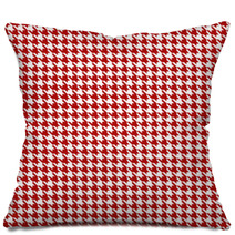 Red-white Houndstooth Background -seamless Pillows 61174196