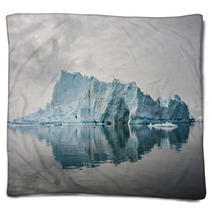 Reflection Of Icebergs In Disko Bay, North Greenland Blankets 61004587
