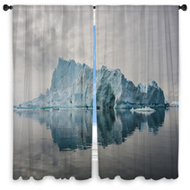 Reflection Of Icebergs In Disko Bay, North Greenland Window Curtains 61004587