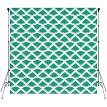 Regularly Spaced Polygons Of Emerald Green Backdrops 55115375