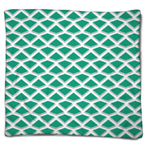 Regularly Spaced Polygons Of Emerald Green Blankets 55115375