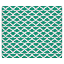 Regularly Spaced Polygons Of Emerald Green Rugs 55115375
