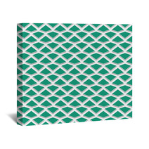 Regularly Spaced Polygons Of Emerald Green Wall Art 55115375
