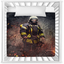 Rescue Man In Firefighter Uniform Nursery Decor 113583804