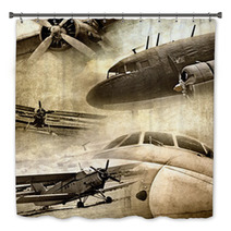Retro Aviation, Grunge Background Bath Decor 39253976