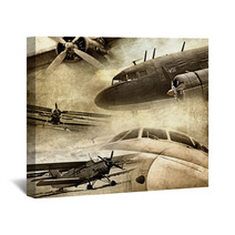 Retro Aviation, Grunge Background Wall Art 39253976