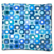 Retro Blue Square Pattern, Tiles In Any Direction. Blankets 6112142