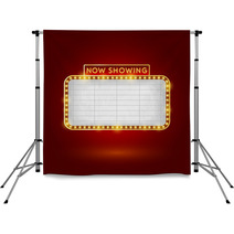 Retro Cinema Sign Backdrops 65333958