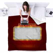 Retro Cinema Sign Blankets 65333958