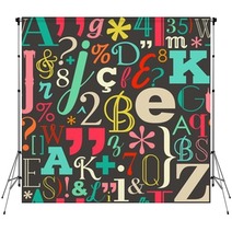 Retro Color Letters Seamless Pattern Background Backdrops 88235027