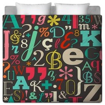 Retro Color Letters Seamless Pattern Background Bedding 88235027