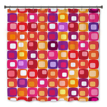 Retro Colorful Square Pattern Bath Decor 4556733