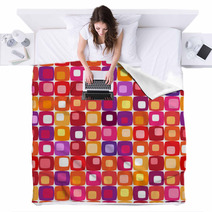 Retro Colorful Square Pattern Blankets 4556733