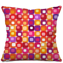 Retro Colorful Square Pattern Pillows 4556733