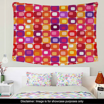 Retro Colorful Square Pattern Wall Art 4556733