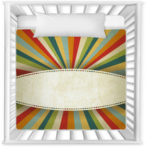 Retro Colors Striped Old Background - Vector Illustration Nursery Decor 61401497