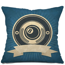 Retro Eight Ball Emblem Pillows 61638918