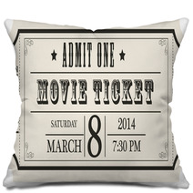 Retro Movie Vector Ticket Pillows 60561286