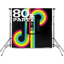 Retro Music Party Poster Backdrops 41115742