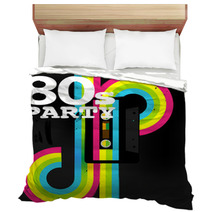 Retro Music Party Poster Bedding 41115742