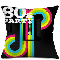 Retro Music Party Poster Pillows 41115742