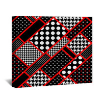Retro Rectangles In Polka Dot Wall Art 70712003