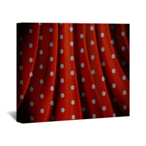 Retro Red Polka Dot Pattern Wall Art 68222162