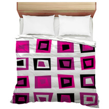 Retro Seamless Background Or Pattern With Pink Squares Bedding 38603887