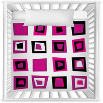 Retro Seamless Background Or Pattern With Pink Squares Nursery Decor 38603887
