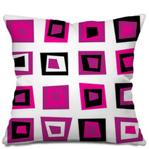 Retro Seamless Background Or Pattern With Pink Squares Pillows 38603887