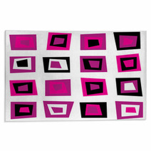 Retro Seamless Background Or Pattern With Pink Squares Rugs 38603887