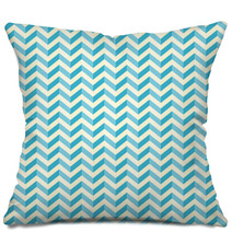 Retro Seamless Blue - White Background Pillows 60844138