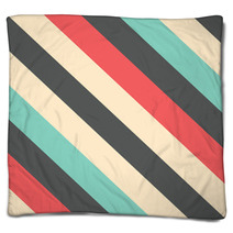 Retro Seamless Diagonal Striped Pattern Blankets 70984411