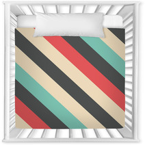 Retro Seamless Diagonal Striped Pattern Nursery Decor 70984411