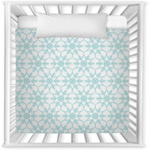 Retro Seamless Pattern Snowflakes Stars Turquoise Nursery Decor 71269120