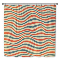 Retro Seamless Striped Pattern Bath Decor 51677311