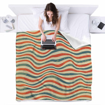 Retro Seamless Striped Pattern Blankets 51677311
