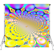 Retro Spiral Background (purple And Yellow) Backdrops 2131539