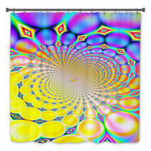 Retro Spiral Background (purple And Yellow) Bath Decor 2131539