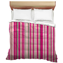 Retro Stripe Pattern In Grey  And Pink Bedding 67412119