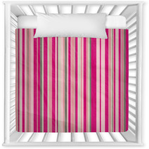 Retro Stripe Pattern In Grey  And Pink Nursery Decor 67412119