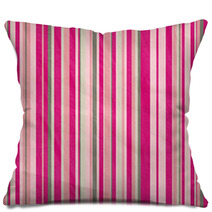 Retro Stripe Pattern In Grey  And Pink Pillows 67412119