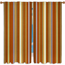 Retro Stripe Pattern Window Curtains 54076060