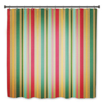 Retro Stripe Pattern With Bright Colors Bath Decor 67815734